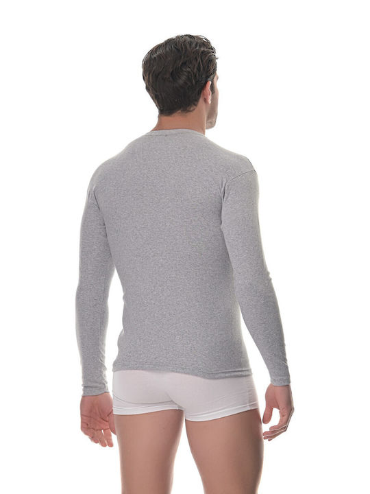 Lido Underwear Men's Long Sleeve Undershirt Gray