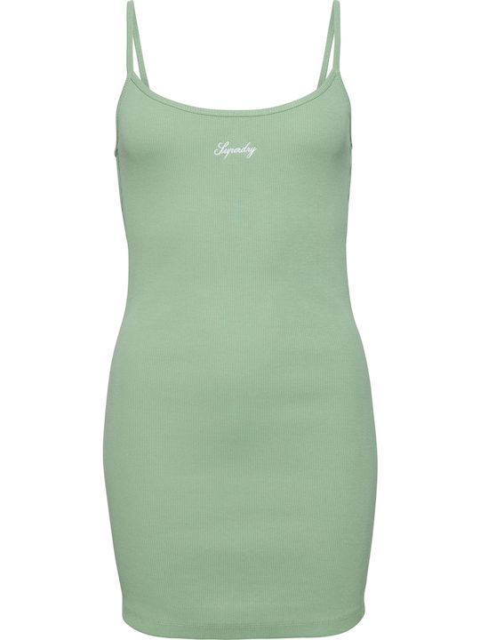 Summer Mini Spaghetti Strap Athletic Dress with Tulle Mint