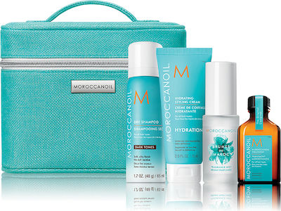 Moroccanoil Women's Hair Care Set Brunette Mediterranean Escape Dry with Styling Cream / Oil / Shampoo 5pcs