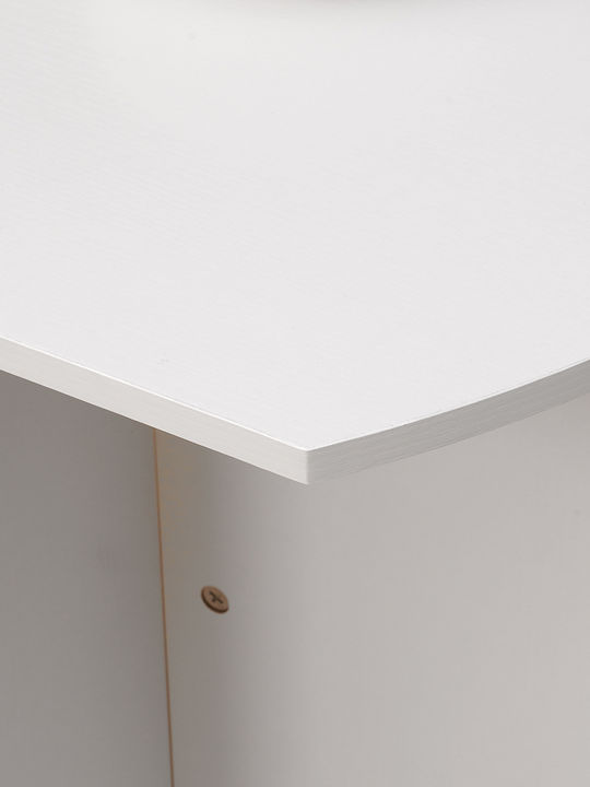 Table Dining Room Extendable Wooden White 60(+30)x47x74cm