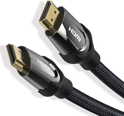 Vention HDMI 2.0 Braided Cable HDMI male - HDMI male 1m Μαύρο