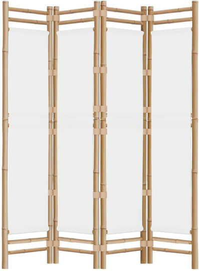 vidaXL Decorative Room Divider made of Bamboo with 4 Panels 180x160cm