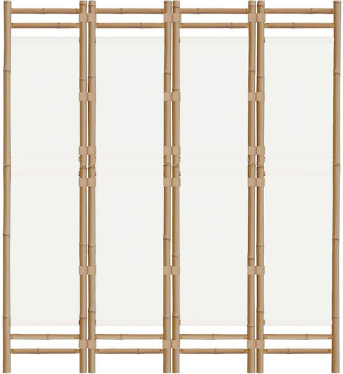 vidaXL Decorative Room Divider made of Bamboo with 4 Panels 180x160cm