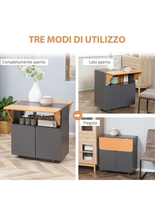 Table Kitchen Wooden Gray 70x83x75cm