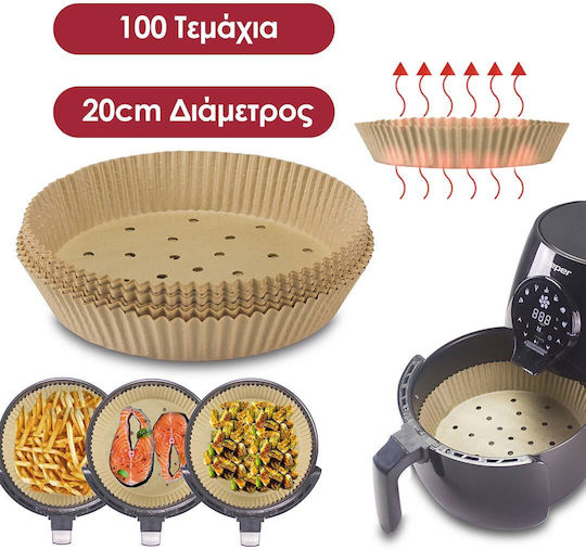 Beper για Air Fryer Αντικολλητικά Χαρτιά για Air Fryer 20x20εκ. 100τμχ