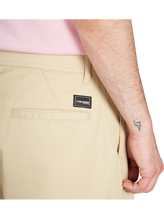 Pleated Chino Trousers Trousers Chino in Straight Line Almond