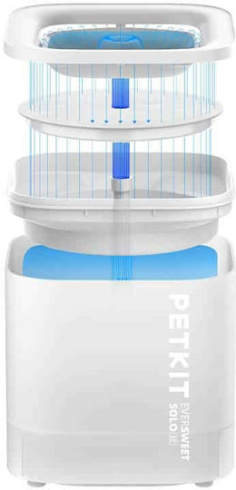 Petkit Eversweet Solo SE Automatic Waterer Fountain from ABS Plastic for Dog & Cat 1.8lt 16cm in White Colour