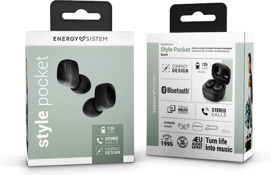Energy Sistem Style Pocket In-ear Bluetooth Handsfree Ακουστικά με Θήκη Φόρτισης Space