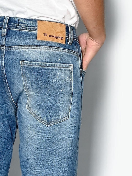 Men's Jeans Pants with Slim Fit Blue