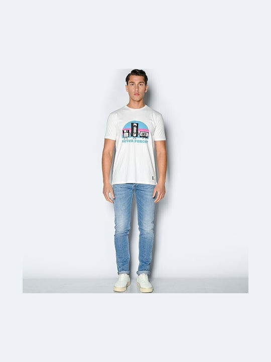 Men's Elastic Jeans Pants with Regular Fit Blue