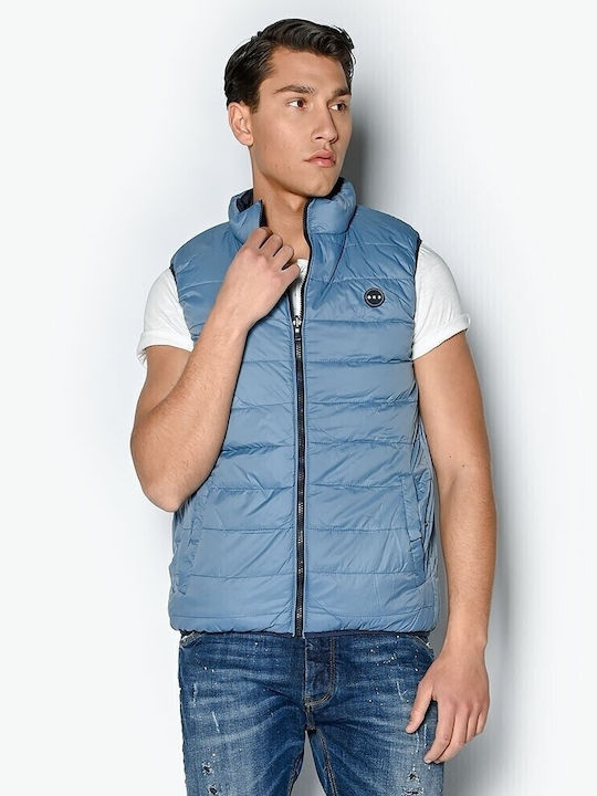 Sleeveless Jacket Puffer Blue-Light Blue