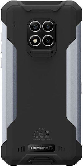Hammer Construction Dual-SIM (6GB/128GB) Widerstandsfähig Smartphone Silber