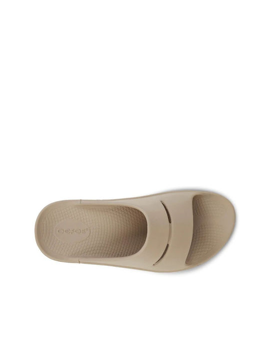 Oofos Ooahh 1100 Men's Slides Beige