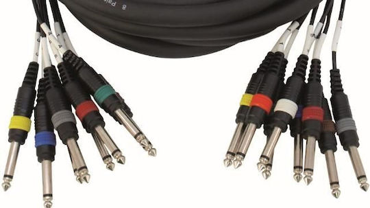Cobra Cable 6.3mm male - 6.3mm male 3m Μπλε 8τμχ (57133)