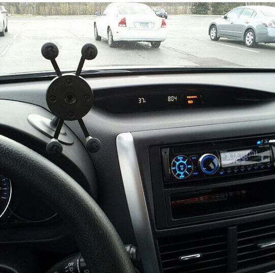 RAM Mount Βάση Κινητού Αυτοκινήτου X-Grip με Ρυθμιζόμενα Άγκιστρα Μαύρη