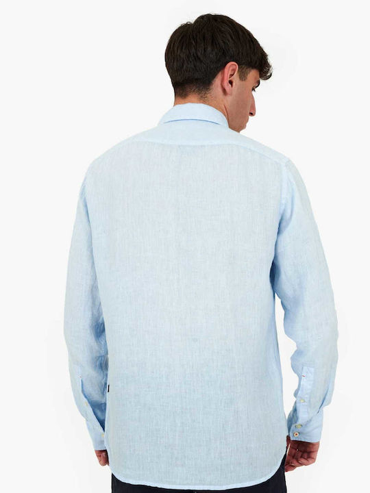 Hugo Boss Relegant 6 Men's Shirt Long Sleeve Linen Light Blue