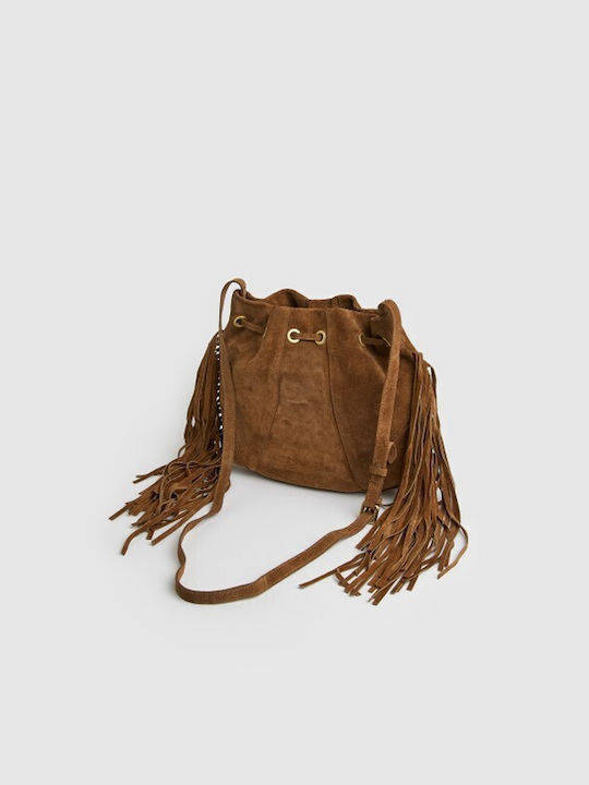 Pepe Jeans Megan Leather Women's Pouch Shoulder Tabac Brown