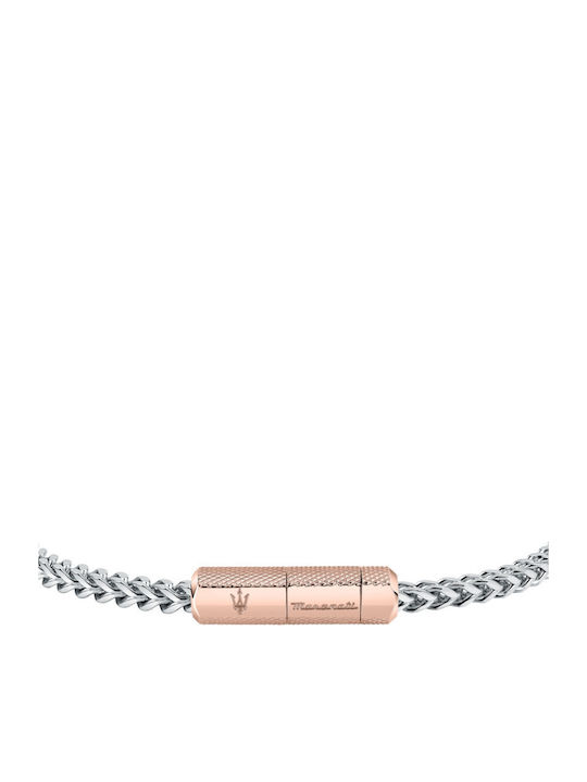 Maserati Men's Bracelet Chain Made of Stainless Steel Gold Plated 21.5cm