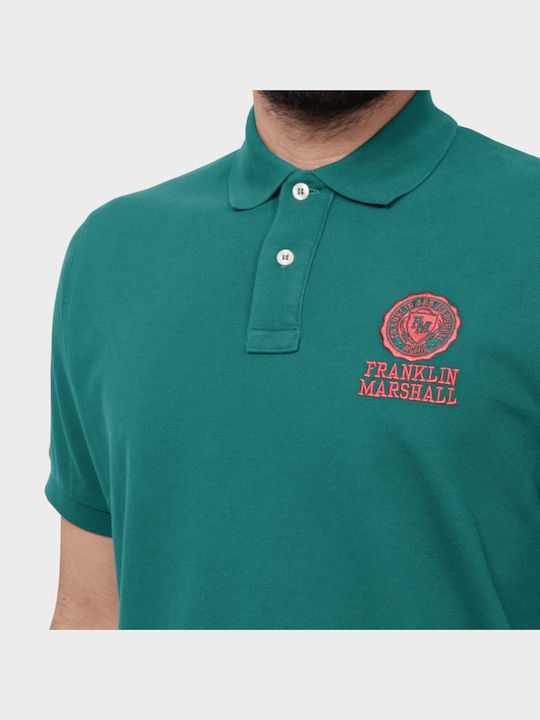 Franklin & Marshall Ανδρικό T-shirt Polo Πράσινο