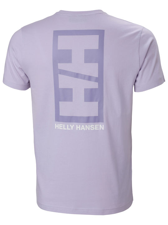 Helly Hansen Ανδρικό T-shirt Μωβ με Στάμπα