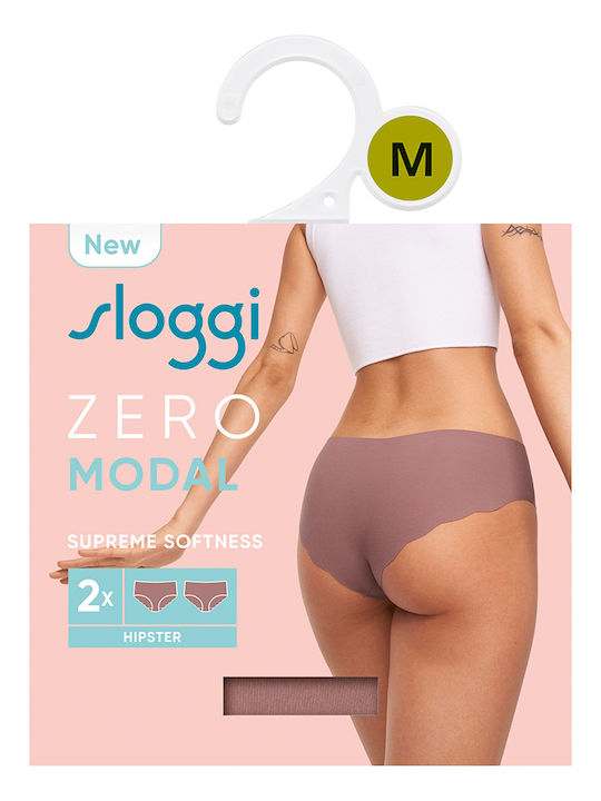 Zero Modal 2.0 Damen Slip 2Pack Nahtlos Cacao