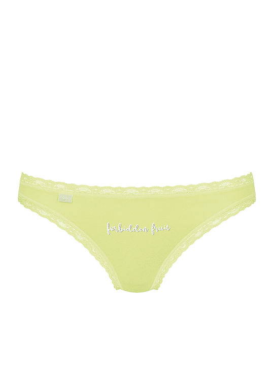 24/7 Weekend H Βαμβακερά Femei Brazilia 3Pack cu Dantelă Light Green-Orange-Lilac