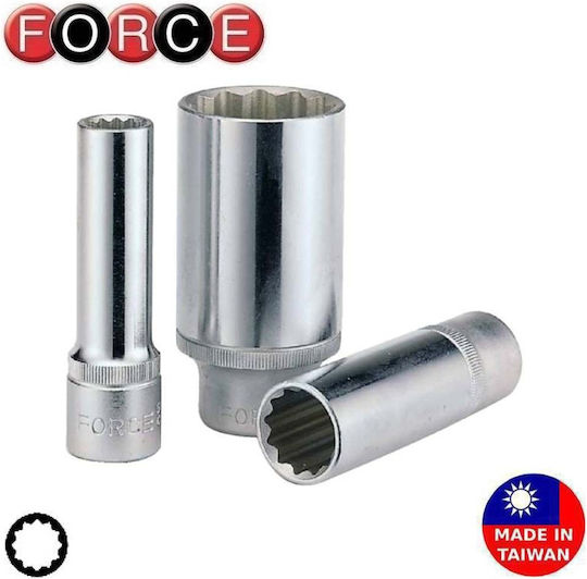 Force Socket Phillips Long with Square Drive 1/2" Diameter 25mm