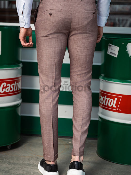 Men's Summer Suit with Vest Rosewood