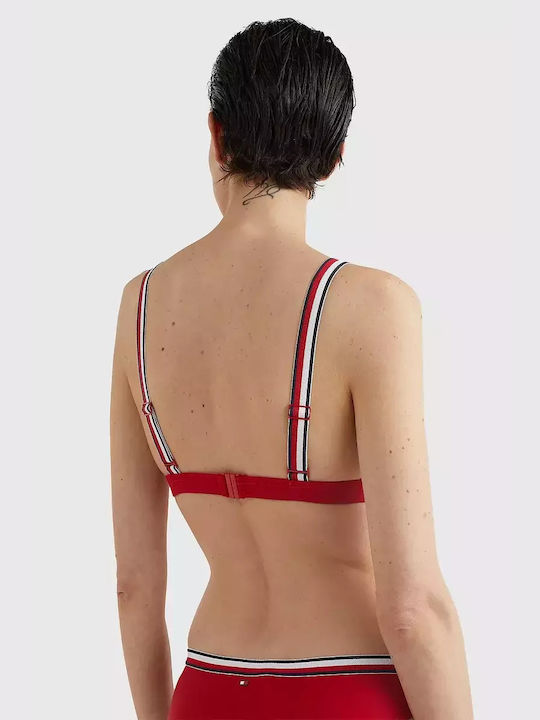 Tommy Hilfiger Triangle Bikini Top Red