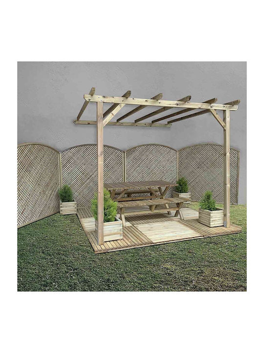 Gartenlaube aus Holz mit Decke 400x300cm