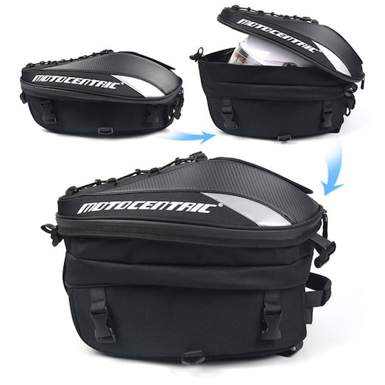 MC-0102 Motorcycle Tank Bag with Tanklock Black / Red 37lt