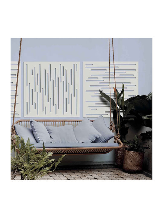 Nautic Plastic Trellis White 100x100cm