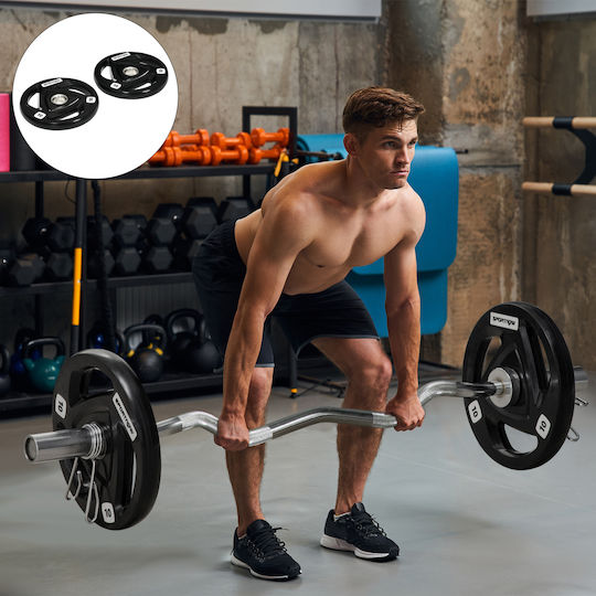 Sportnow Sportnow Σετ Δίσκοι Ολυμπιακού Τύπου Μεταλλικοί 2 x 10kg Φ50mm με Λαβές