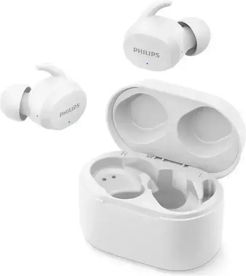 Philips TAT3216 Earbud Bluetooth Handsfree Căști cu Rezistență la Transpirație și Carcasă de Încărcare Alb