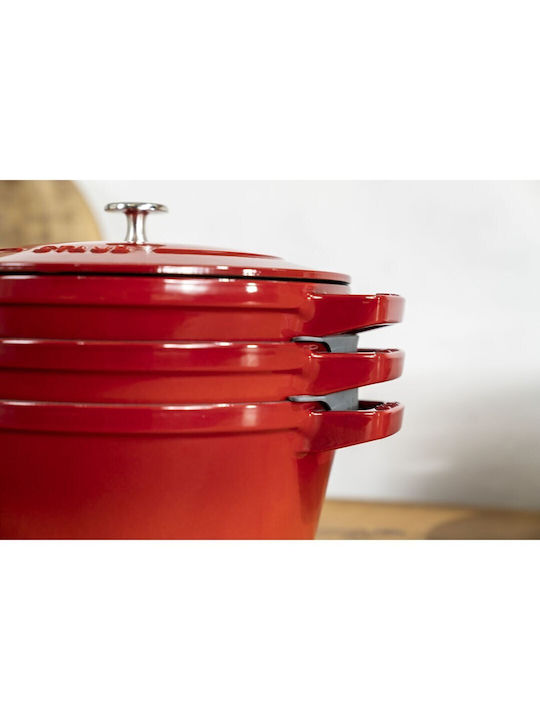 Zwilling J.A. Henckels Staub La Cocotte Комплект Саксии От Чугун Червен 3 Части