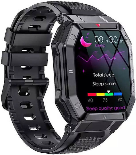 Bakeey K55 46mm Smartwatch with Heart Rate Monitor (Black)