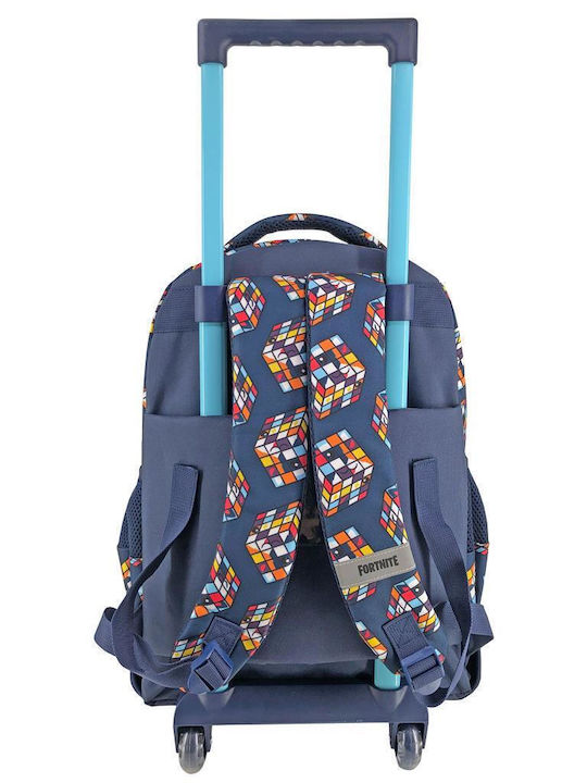 Must Fortnite Cube School Bag Trolley Elementary, Elementary in Blue color