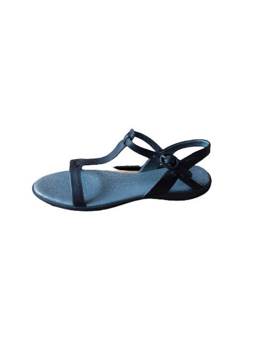 Camper Leder Damen Flache Sandalen in Schwarz Farbe