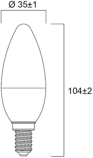 Sylvania Λάμπα LED 6.5W για Ντουί E14 Θερμό Λευκό 806lm