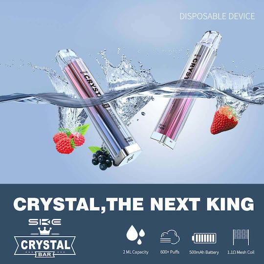 Crystal Vape SKE Țigară Electronică de unică folosință 600 Inhalări Mango Ice 2ml 20mg Mango Ice Galben 1buc