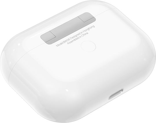 Borofone BW26 Earbud Bluetooth Handsfree Ακουστικά με Θήκη Φόρτισης Λευκά