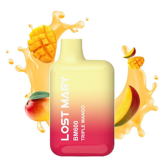 Lost Mary Disposable Electronic Cigarette 600 Puffs Triple Mango 2ml 20mg Yellow