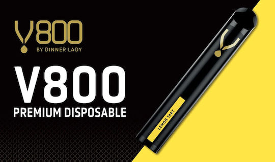 Dinner Lady V800 Einweg-E-Zigarette 800 Einweg-E-Zigaretten Banana Ice 2ml 20mg Schwarz