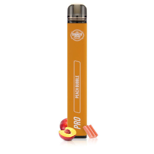 Dinner Lady Pro Disposable Electronic Cigarette 600 Puffs Peach Bubble 2ml 20mg Peach Bubble Coffee 1pcs
