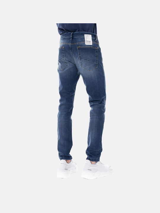 Herren Jeanshose Elastisch mit Slim Passform Marineblau