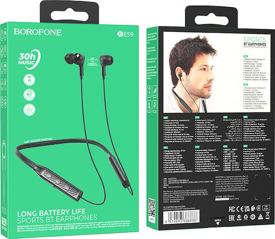 Borofone BE59 Rhythm In-ear Bluetooth Handsfree Earphones with Sweat Resistance Black