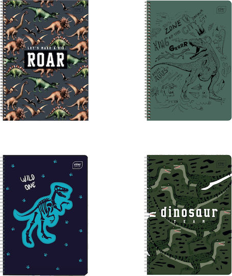 interDRUK Spiral Notebook Ruled B5 180 Paper Sheets 3 Subjects Miscellaneous Designs/Colors