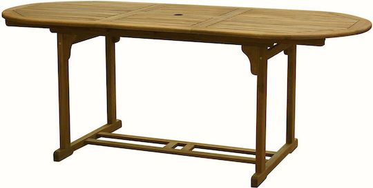 Masă De Exterior Din Salcâm Extensibilă FDZN 4004-T 150(+50)x90x75cm