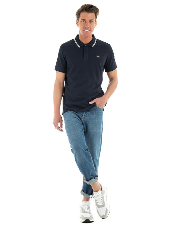 Gant Herren Kurzarmshirt Polo Marineblau