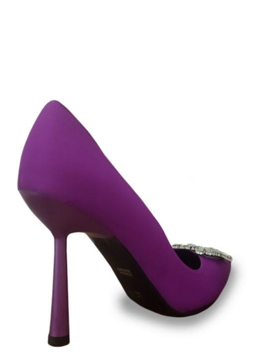 Envie Shoes Pointed Toe Purple Heels